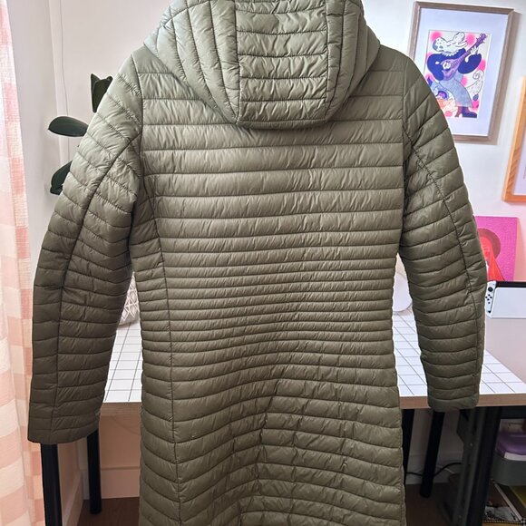 Save The Duck Giga Hooded Coat – Olive, Women’s Small - Picture 2 of 11